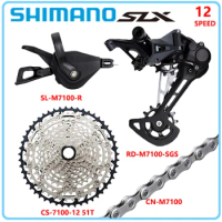 SHIMANO SLX M7100 1x12 Speed Groupset for MTB Bike Shifter Rear Derailleur Cassette Sprocket 10-45T/51T CN-M7100 Chain Original