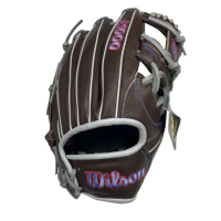 【WILSON】A10001787型11.75吋工字擋棒球手套深棕X紅(WBW1014451175)