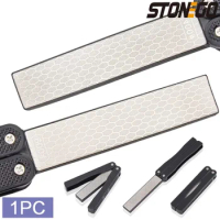 STONEGO 1PC Diamond Pocket Sharpener Folding Knife Garden Tools Sharpening 400/600 Grit Double Sided