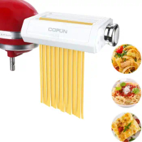 2022 3 in 1 3-Piece Pasta Roller&amp;Cutters Attachment Set for KitchenAid Stand Mixers,Stainless Steel Spaghetti Maker Accessories