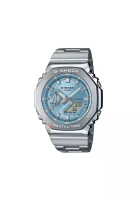 G-Shock GM-2110D-2A Men Analog-Digital Watch Silver Resin Strap
