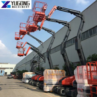 YG10-22M Hydraulic Diesel/electric Boom Lift Mobile Arm Articulated Man Work Platform Curved Self Propelled Telescopic Boom Lift