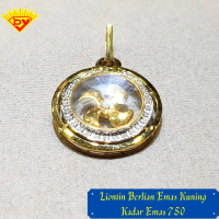 Liontin Berlian Emas Kuning Terbaru Kadar Emas 750