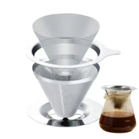 Pour Over Coffee Dripper Pour Over Slow Drip Coffee Dripper Portable Coffee Cone Dripper Rust-Proof Coffee Maker For Kitchen
