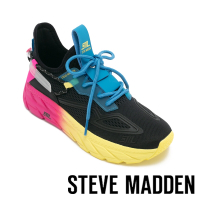 STEVE MADDEN-PROPEL 1 透氣網布厚底休閒鞋-黑色
