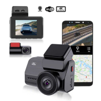 4K+2K+1080P Dash Cam 3 Cameras Built-In GPS with App WiFi Car DVR Vehicle Dash Camera Front and Rear Inside 3 channel Dashcam