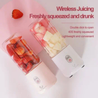 Usb Rechargeable Portable Blender 500Ml Fresh Fruit Juice Mixer 6 Blades Electric Shake Cup Cute Blender Smoothie Ice Crush Cup