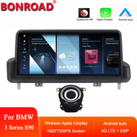 Bonroad Wireless Apple CarPlay Android Auto Multimedia Touch Screen For BMW 3 Series E90 E91 E92 E93 Head Unit