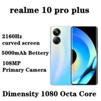 realme 10 pro plus 5G 12GB 256GB Smartphone 6.7'' FHD+ Curved Screen Dimensity 1080 Octa Core NFC 108MP 5000mAh Moilbe Phone