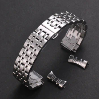 Solid Stainless Steel Watch Band 20mm 22mm Smart Watch Replacement Strap Silver Black watchband Wristband for Tissot for Citizen