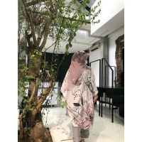 Printed Outer Scarf Wanita Floral Series Outerwear bye.selaras