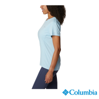 Columbia哥倫比亞 女款-UPF50酷涼快排短袖上衣-藍色 UAR29570BL / S23