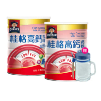 【QUAKER 桂格】高鈣奶粉高鐵配方1500gx2罐