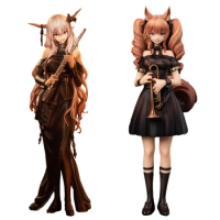 18cm Arknights Anime Figure Sexy Black Long Skirt Shining Action Figure Kawaii Girl Angelina Figurine Collection Model Doll Toys