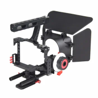 DSLR Camera Rig Video Stabilizer Cage With 15mm Rod System+Matte Box+Follow Focus For Sony A7 A7II A7s A7r A7RII GH4