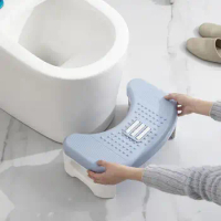 Strong Load Bearing PP Space-saving Universal Toilet Foot-rest Stepping Stool Foot Stool Restroom Supplies