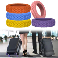 Travel Luggage Caster Shoes Silicone Suitcase Wheels Protection Cover with Silent Sound Reduce Noise Trolley Box Casters Cover
