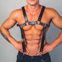 CEA Gay Full Body Cockstraps Harness Belts Male Leather Lingerie BDSM Chest Harness Men Fetish Gay Bondage Clothes for Sex Game