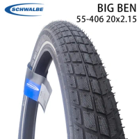 SCHWALBE BIG BEN Black Reflex Wired Bicycle Tire 20 Inch 55-406 20x2.15 Level 4 K-Guard for DAHON P8 Folding Bike Cycling Parts