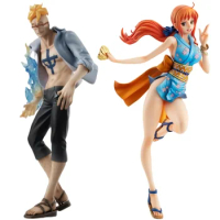 Original Anime ONE PIECE MegaHouse MH POP Marco Nami Action Figure Model for Toy Kids Collection Collectible Doll Birthday Gifts