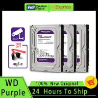 WD Purple 4TB Surveillance Internal Hard Drive Disk 3.5" 64M Cache SATA III 6Gb/s 1TB 2TB 3TB HDD HD Harddisk for CCTV DVR NVR