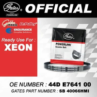 VAN BELT VBELT GATES AEROX 125 XEON CARBON XEON GT 125 XEON RC FI 44D EPDM XEON GT 125
