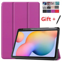 2022 2020 New Galaxy Tab S6 Lite Case with Pencil Holder Tri-Fold Case Cover for Galaxy Tab S6 Lite 10.4 inch SM-P610 P615 P613