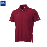 【MIZUNO 美津濃】男款短袖POLO衫 32TA101661(酒紅)(POLO衫)