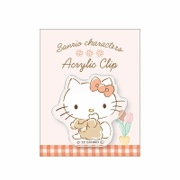 【震撼精品百貨】Hello Kitty 凱蒂貓~日本SANRIO三麗鷗 KITTY壓克力夾子-抿嘴*02378