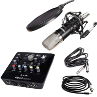 High quality Original Takstar PC-K600 recording microphone with ICON upod nano sound card with audio cables for studio recording