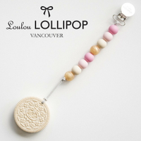 【Loulou lollipop】加拿大嬰幼兒奶油餅乾系列 固齒器組/奶嘴鍊夾-公主粉