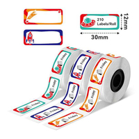 Nhãn dán nhãn họa tiết hành tinh Phomemo 12x30 cho máy in D30/Q30/Q31 (3 cuộn)