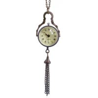 Ersonality Pocket Watch Round Glass Ball Retro Roman Scale 40. Pocket Watch Fashionable And Exquisitely Carved Pocket Watch