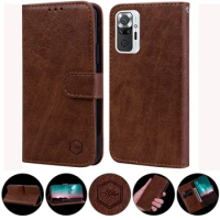 Luxury Wallet Leather Protect Case On For Xiaomi Redmi Note 10 Pro Note 10Pro Note10 10C Retro Magnetic Flip Cover Shell Coque