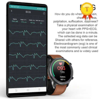 2020 New ecg smart watch full round touch screen IP68 waterproof sport smartwatch heart rate monitor blood oxygen smart band