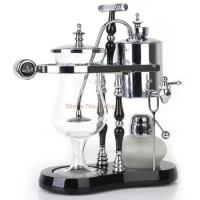 T Design gold/silver &amp; black water drop Royal balancing siphon coffee machine/belgium coffee maker syphon vacumm coffee brewer