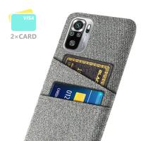 Wallet Case For Xiaomi Redmi Note 10S Case For Redmi Note 10S Luxury Fabric Dual Card Cover Fors Redmi Note 10S 10 S Pro MAX