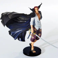 One Piece 19cm Anime Figure Shanks Grand Line The Battle Over The Dome Red Hair PVC Action Figure Collectible Model Toys Doll