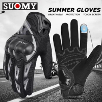 Suomy Motorcycle Gloves Summer Mesh Breathable Moto Gloves Men Women Touch Screen Motocross Gloves Cycling Motorcyclist Gloves