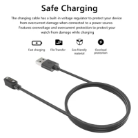 Magnetic Charging Wire Safety USB Wrist Watch Charging Cable Replacement Accessories for Zeblaze Ares 3 Sports Watch