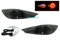 大禾自動車 LED 光柱穿心圓燻黑殼 尾燈 流水方向燈 適用 馬自達 MAZDA3 15-18年 4門