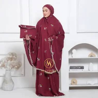 [P R O M O]KATUN RAYON PREMIUM | Mukena dewasa Natasha | Mukena dewasa Melati Berkualitas XL marun