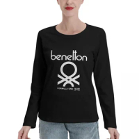 Benetton Formula Team 80s Collection Long Sleeve T-Shirts anime clothes korean fashion T-shirt Women