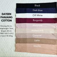 DATEEN PANJANG COTTON ORGANIK HANDSOCKS HANDSOCK SARUNG LENGAN TANGAN MUSLIMAH