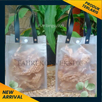 Tas Hampers/Kulit Mintasi Mika/PVC Doff /Tebal Besar Dan Sedang Hitam Belanja