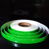 2.5cm*50m Green Bicycle Reflective Tapes Safety Warning Sticker Waterproof Outdoor Adhesive Reflector Strips For Bike Motorcycle
