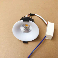 10PCS 7W 9W 10W 15W LED Downlight Black White Body Dimmable Spot COB AC110-240V Lighting Fixtures Recessed Indoor Down Lamp