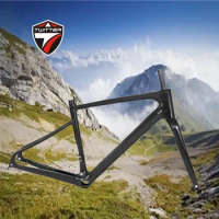 TWITTER-Carbon Fiber Road Bike Frame, Matte Black R7 Frame, Disc Brake, High Quality Gravel Frame12 × 142/148mm Split Fork, No S