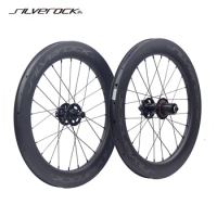 SILVEROCK SR50 Carbon Wheels 20" 406 Disc Brake Aero High Profile for Birdy GT R20 Folding Bike Clincher Noise Bicycle Wheelset