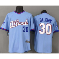 2026 light blue jersey Atlanta Braves version embroidered with the number 30.